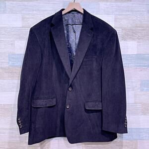 RRL Ralph Lauren Corduroy Sport Coat Black Two Button Stretch Mens 48R